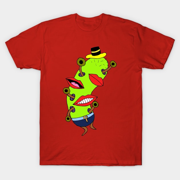 Creepy Worm T-Shirt by coloringiship